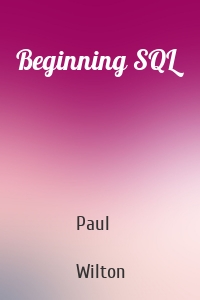 Beginning SQL